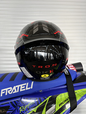 Шлем интеграл HETOSHI XD1-96 цв. Черно красный глянцевый  р. XL