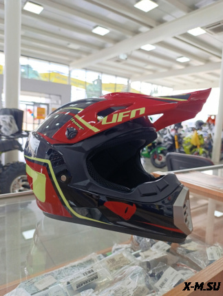 Шлем кроссовый HETOSHI UFD XD1-2 цв. Черно-бело-красный р. M 