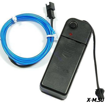 Нить светодиодная (D2.3мм, L-2м, 60LED) 3V (цв. красный)