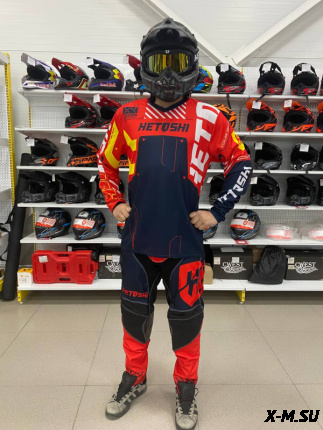 Джерси мотокросс HETOSHI TECHNO TYPE-1 цв, Красно-желто-черный р.S