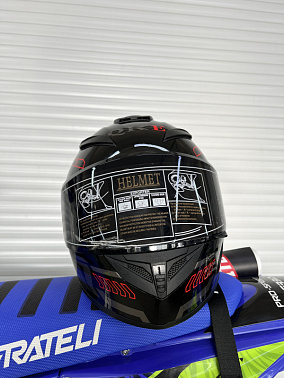 Шлем интеграл HETOSHI XD1-96 цв. Черно красный глянцевый  р. XXL