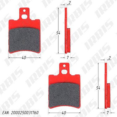 Колодки тормозные дисковые Yamaha высокие MALOSSI 629083 MHR 