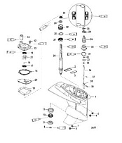 Корпус коробки передач (приводной вал) (1.83: 1 передаточное отношение) 2-Х ТАКТНОГО ПЛМ MERCURY 50EO Серийный номер от 0G760300  до 0T979999