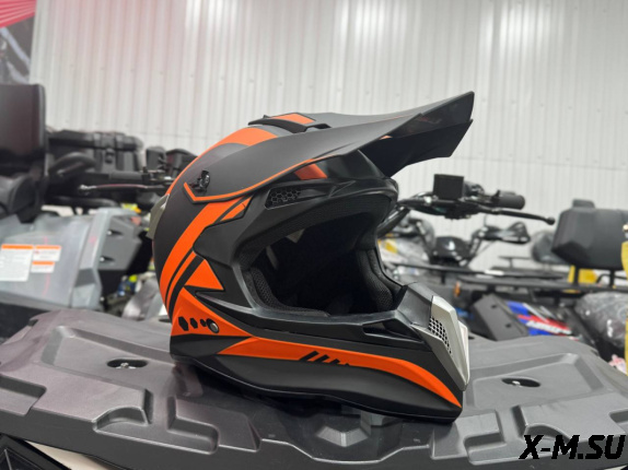 Шлем кроссовый HETOSHI AD2-6 цв. Черно-оранжевый  р. XXL