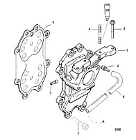 Индукционный коллектор 2-х тактного ПЛМ MERCURY 40 M Серийный номер от 00P017000 до 0P325499