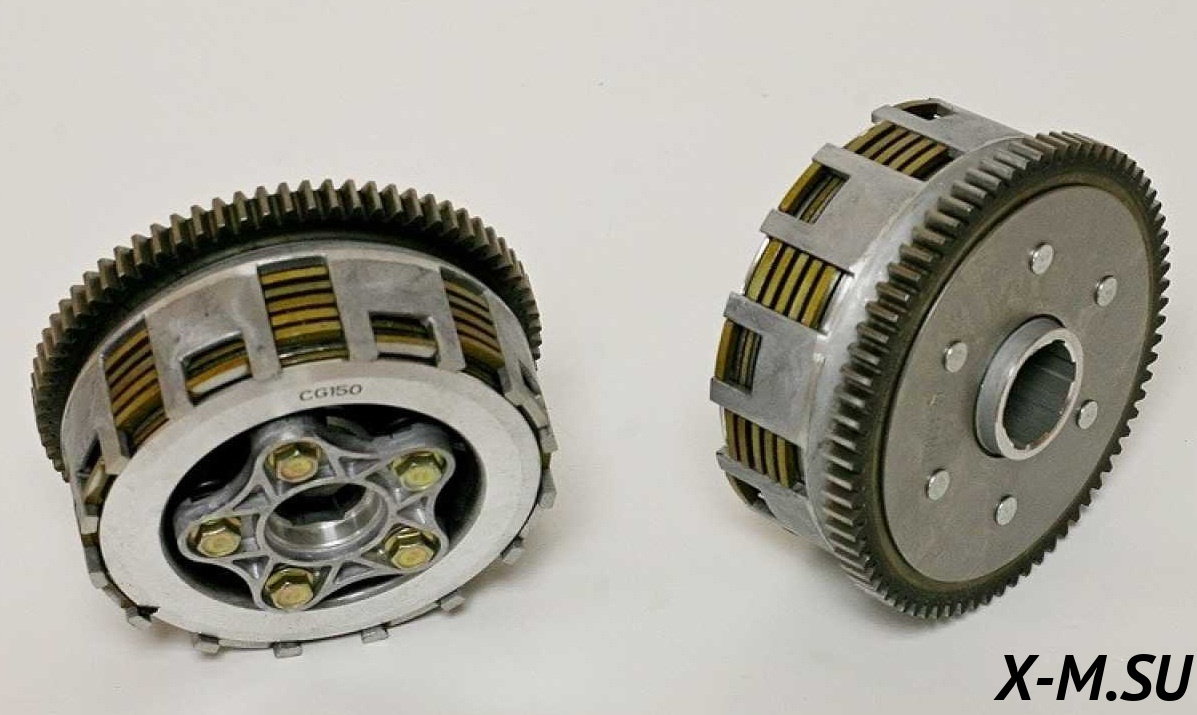 Сцепление в сборе 162FMJ, 165FMM (CB150-200) (6 болтов, 6 дисков, 70T)