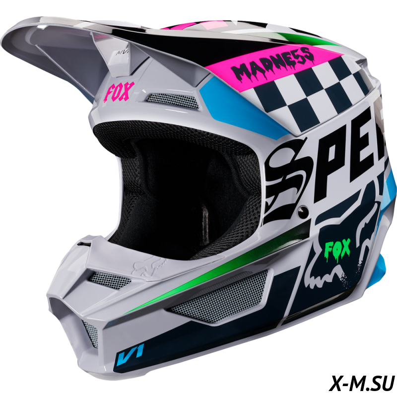 Мотошлем подростковый Fox V1 Czar Youth Helmet Light Grey Мотошлем подростковый Fox V1 Czar Youth Helmet Light Grey