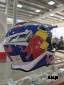 Шлем кроссовый HETOSHI RED BULL XD1-86 цв. Бело-фиолетовый р. S