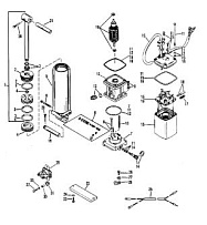 Система наклона двигателя, Single Ram (0D252461 и выше) 2-Х ТАКТНОГО ПЛМ MERCURY 75 Серийный номер от 0C222000 до 0D283221