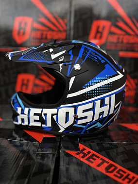 Шлем кроссовый детский HETOSHI Cross-Kids KY-B12 цв.Сине-черно-белый Матовый р.Y-S
